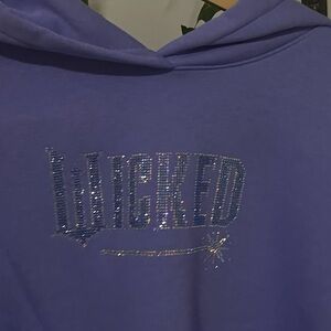 GAP Blue Hoodie with Silver 'Wicked' Design